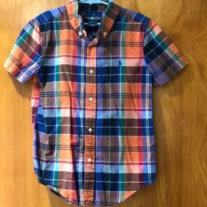 Ralph Lauren Size 7 Boys Plaid Button Down